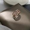 Ring Women'S Niche Design Silver Micro-Set Diamond Index Finger Ring Korean Niche Design Japanese Light Luxury Ring