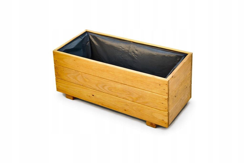 Wooden Garden Pot, Oak, 60X30X29 D26