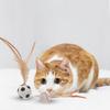 Cat Teaser Wand with Feather & Elastic Ball - Chewable Fun Self-Play Toys for Kitten Boredom Relief Interactive Cat Supplies