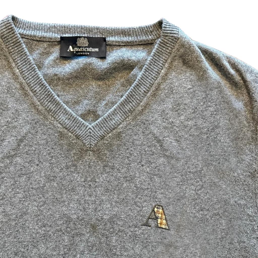 Sweter męski Aquascutum z logo w kratę