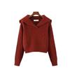 Retro Navy Collar High-Waist Women's Sweater - Soft Knit Pullover for Autumn/Winter 2024