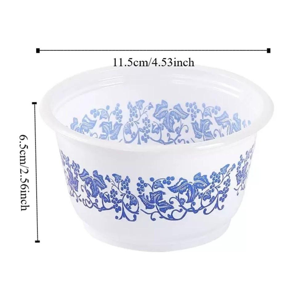 40pcs Resistant To Deformation Disposable Plastic Bowl Round Restaurant Bowl Family Gathering