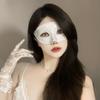 Halloween Party Pattern Half Face Mask Adult High-End Princess Dance Cosplay Dark Wind Mask Props