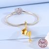 Golden Bell Charms Copper Craft Can Be Opened And Closed Dangle Pendant Fit Bangle Bracelet Necklace Handmade Jewelry