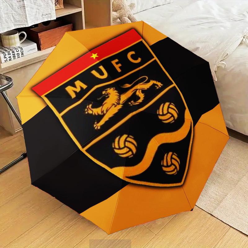 1PC Football Crest Printed Umbrella Folding umbrella, automatic umbrella 8-Frame for Travel, camping Fan gifts Christmas Gifts