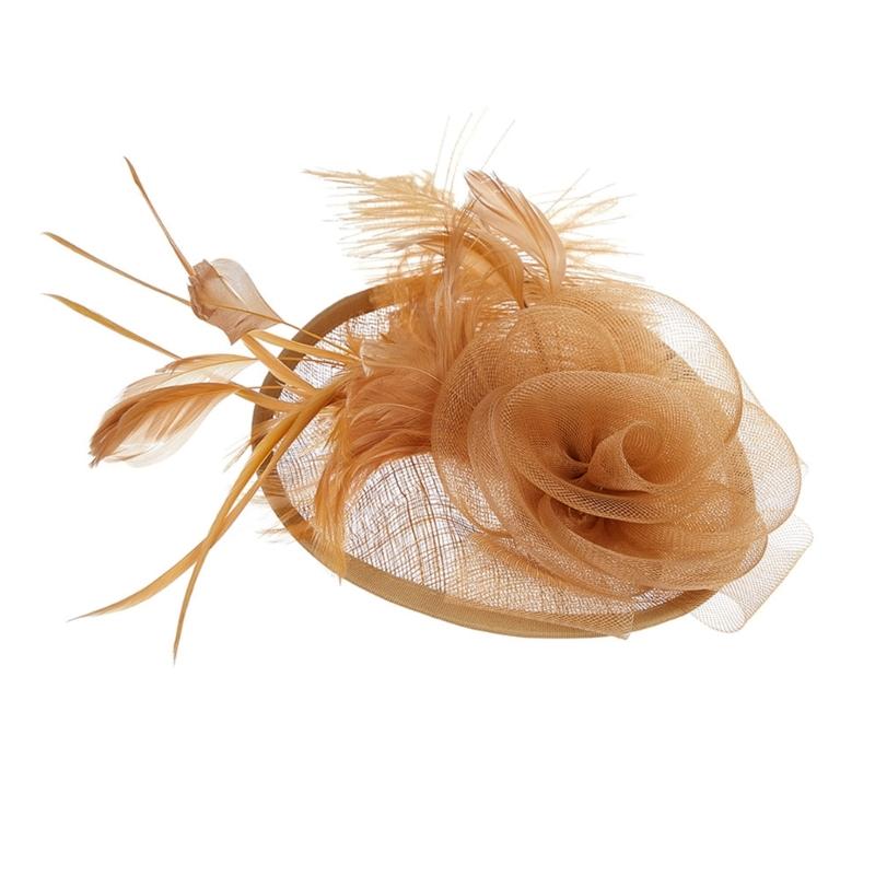 British Styles Women's Fascinator Beautiful Linen Brida Headwears Delicate Hat Adornment For Stylish Appearance