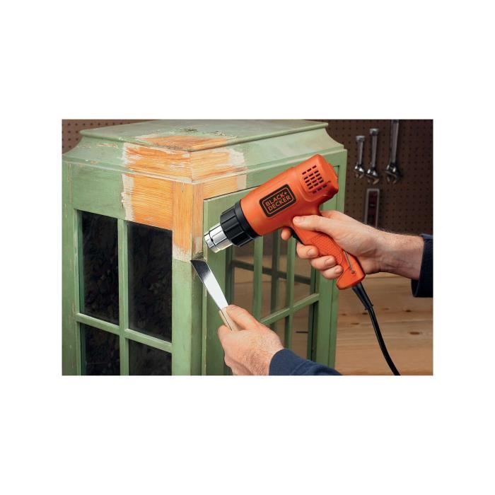 Décapeur thermique filaire - BLACK+DECKER - KX1650-QS - 1750W - 600°C max - 2 débit d'airs