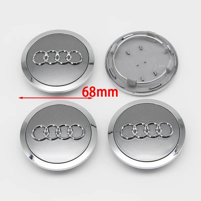 For Audi B5 4Pcs 135MM Car Hub Caps 4F0601165N For Audi A4 A5 A6 A7 Q3 Q5 A3 S5 Accessories Auto Wheel Center Cap Hubcap Rim Covers Styling