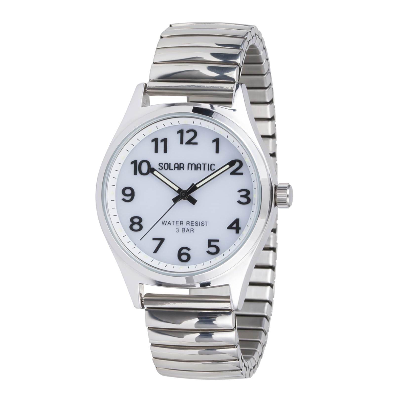 CREPHA Analog Solar Powered Watch with Metal (Klepha) Women s Band, Silver, SM-AL169-WTS белый