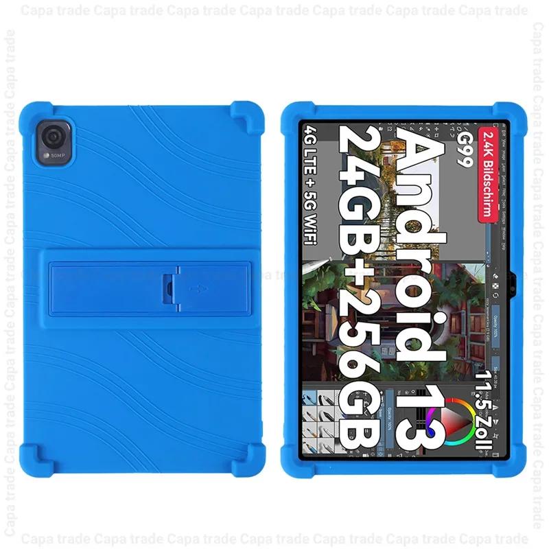 Pro Blackview Mega 1 pouzdro Mega1 2024 11,5" tablet PC Nárazuvzdorný měkký základový kryt se 4 tlustými rohy silikonový kryt se stojánkem