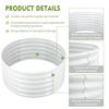 2Pcs 3X3X1.5 Ft Round Galvanized Raised Garden Bed Kit Outdoor Planter Garden Bed Metal Raised Box for Fruits Vegetables and He
