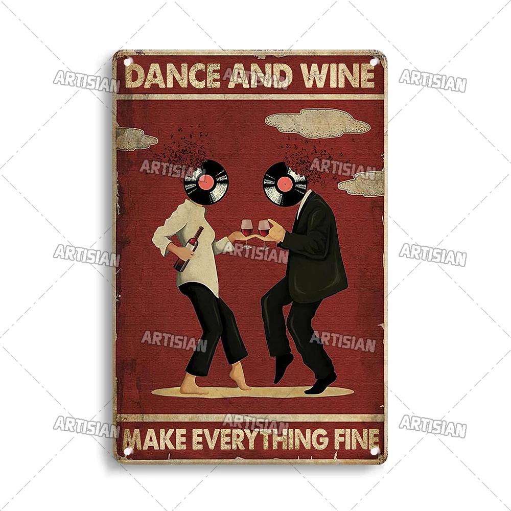 ARTISIAN Rusty Vinyl Records Metal Tin Sign Vintage Decorative Plate Classic Music Metal Sign Man Cave Home Studio Wall Decor