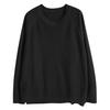 Women's Fashion Casual Solid Color Round Neck Split Hem Raglan Sleeve Long Sleeve Sweater Top