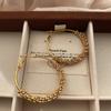 Metal Ring Earrings, Ear Buckles Inlaid With Imitation Diamonds, Light Luxury, Shining Personality Trend, Advanced Temperament