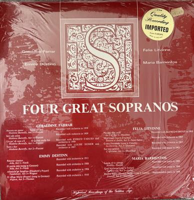 LP-Schallplatte GERALDINE FARRAR EMMY DESTINN F Vier Große Sopranistinnen SAGA7003 Saga 1972 UK Klassik Gebraucht
