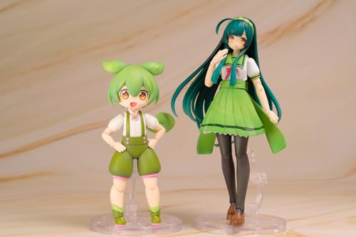 PLUM Office A (PLUM) Plafia Tohoku Zunko Mini Figure Set, Approximately 130mm Tall, 1/12 Scale, Pre-Colored Plastic Model Kit, PP229