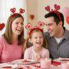LOVE Red Heart Headband Plastic Shining Heart Hairband Valentine's Day Hair Hoop  Wedding Party