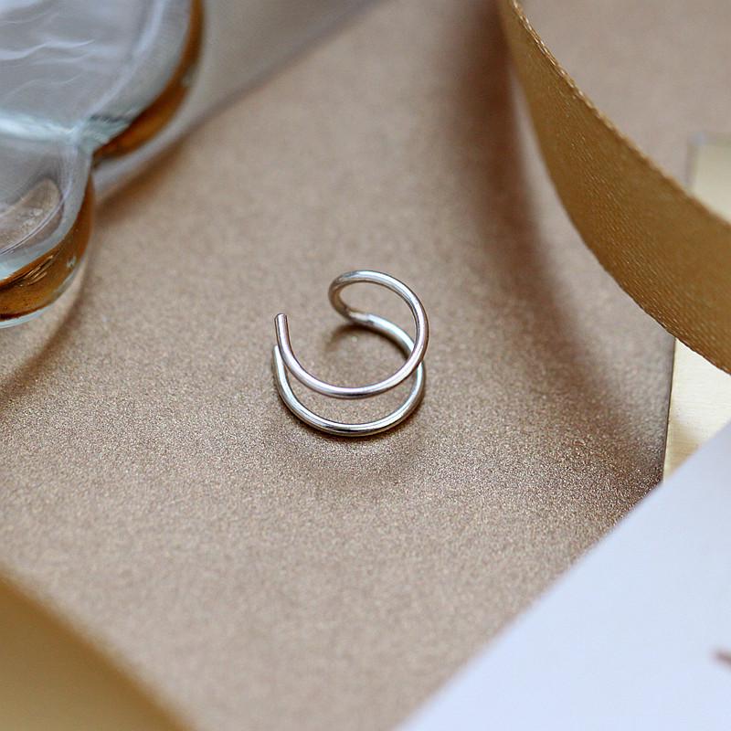 Unisex No-Pierce Double Line Ear Clip Earrings