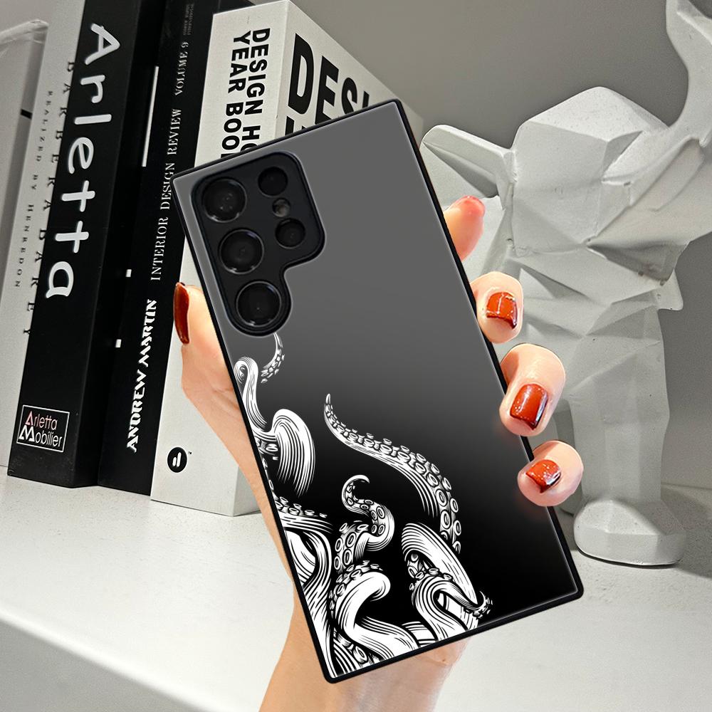 Octopus Antennas Phone Case for Samsung Galaxy S26 Ultra S25 FE S24 S23 S22 Plus S25 Edge S21 Note20 Tempered Glass Covers