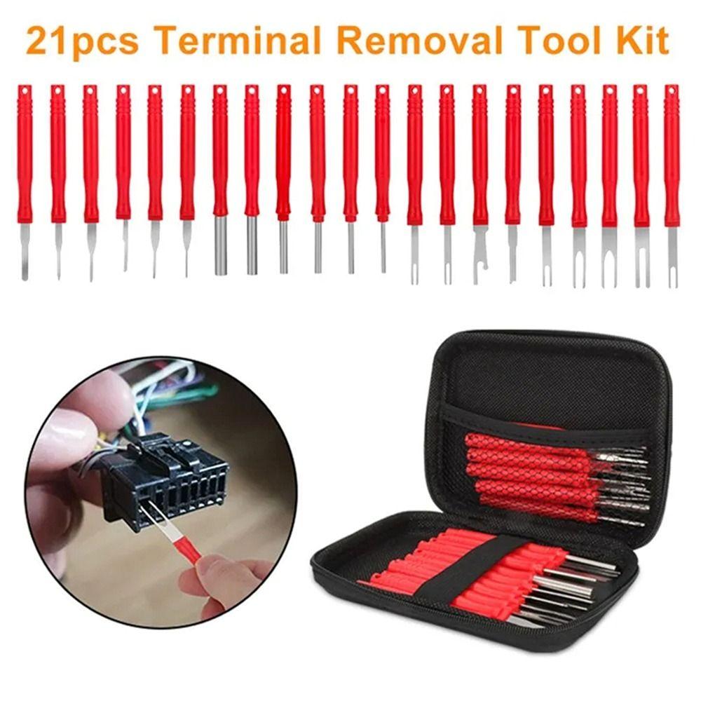 21Pcs/Set Stainless Steel Wire Crimp Removal Tool  for Car Wiring Harness Repair