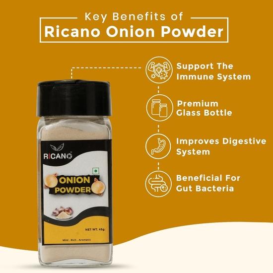 Ricano | Onion Powder, Garlic Powder, Garlic Chunks Combo | Spice Combo Pack | Dehydrated Veggies | Strong Flavor Boost | Quick Cooking Helper