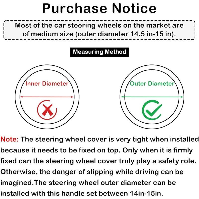 White Embroidery Butterfly Car Steering Wheel Cover14.515 Inch Universal Leather Covers Breathable AntiSlip Odorless Steering W