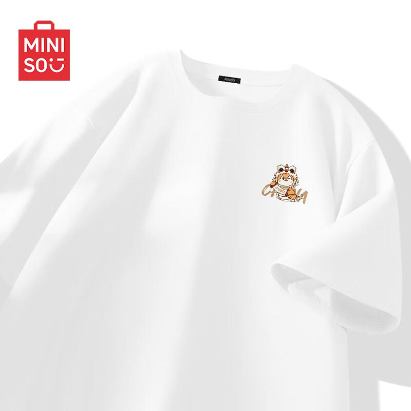 MINISO Men's Guochao Casual Cotton T-Shirt