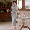 Sleeveless national style new Chinese daily Suzhou long cheongsam improved young 1011 new women's high sense summer