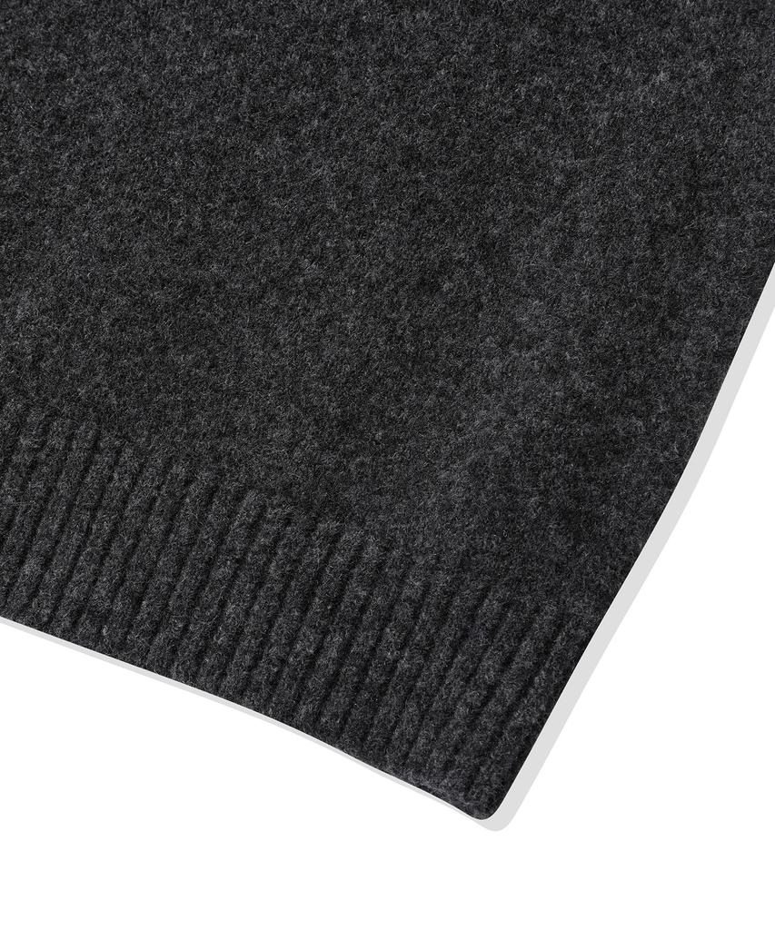 CGP (Women) Square Logo Two-Tone Knit_Charcoal