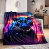 1pc Neon Panther Print Blanket Lightweight Flannel Blanket Throw Blanket For Sofa, Bed, Travel, Camping, Livingroom, Office Yy251015197
