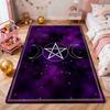 Dark Baphomet Grimoire Pentagram Patterned Rug Durable Stainresistant Easyclean Carpet For Bathroom Kitchen Home Decor Valentine'S Day Gift