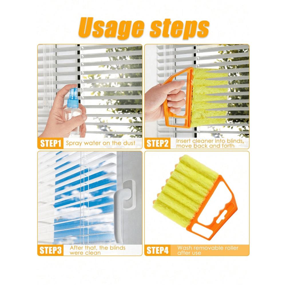 Handheld Blind/Car Window Cleaner, Vent Cleaner, Curtain Duster With Removable Microfiber Cover For Convenient Cleaning, Air Conditioner