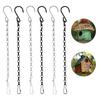 6Pcs Plant Hanger Hook Double Hook Hanging Chain Adjustable Length Ceiling Hook for Flower Pot Basket Bird Feeders