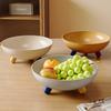 Frutero para encimera de cocina, Cesta de almacenamiento de plástico grande con soporte, Bol de servir multifuncional para centro de mesa de mesa de comedor