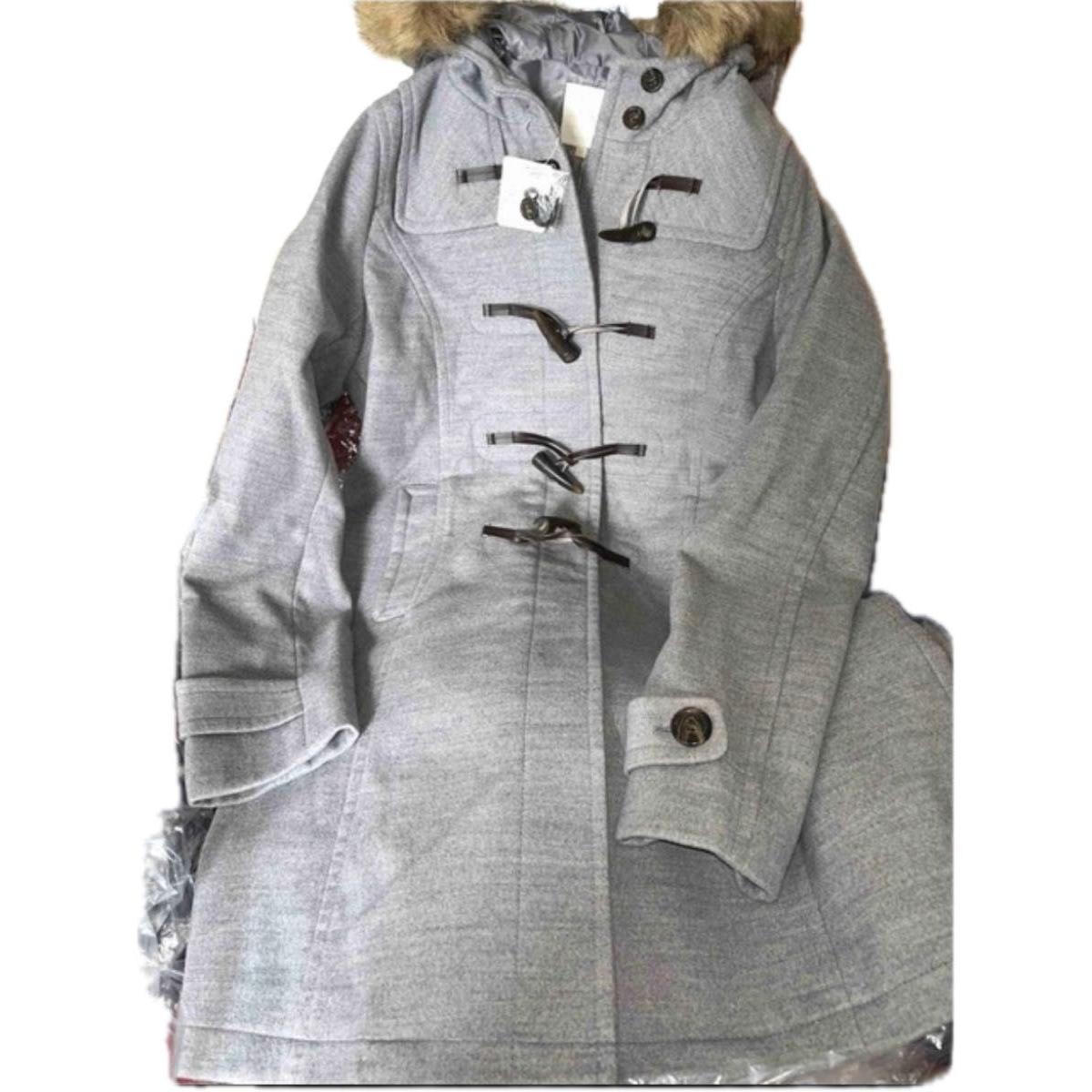 earth music&ecology gray duffel coat