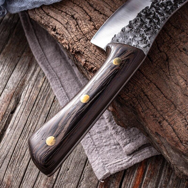 Kitchen Boning Knife Meat Cleaver Butcher Knife Wooden Handle Outdoor Camping Knives Hunting Tool