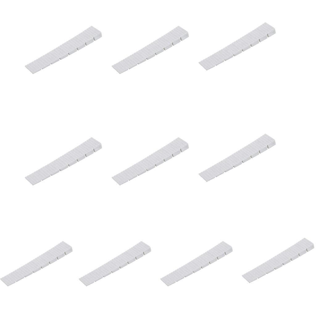 10Pieces Practical Furniture Wedges Plastic Shims for Leveling Tables Chairs Fridge Toilet Flexible and Stackabled
