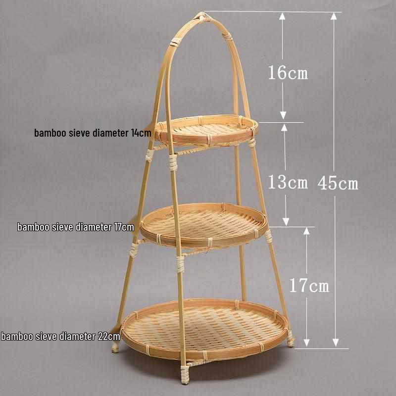 Wooden Multi-Compartment Tea Tray & Snack Plate