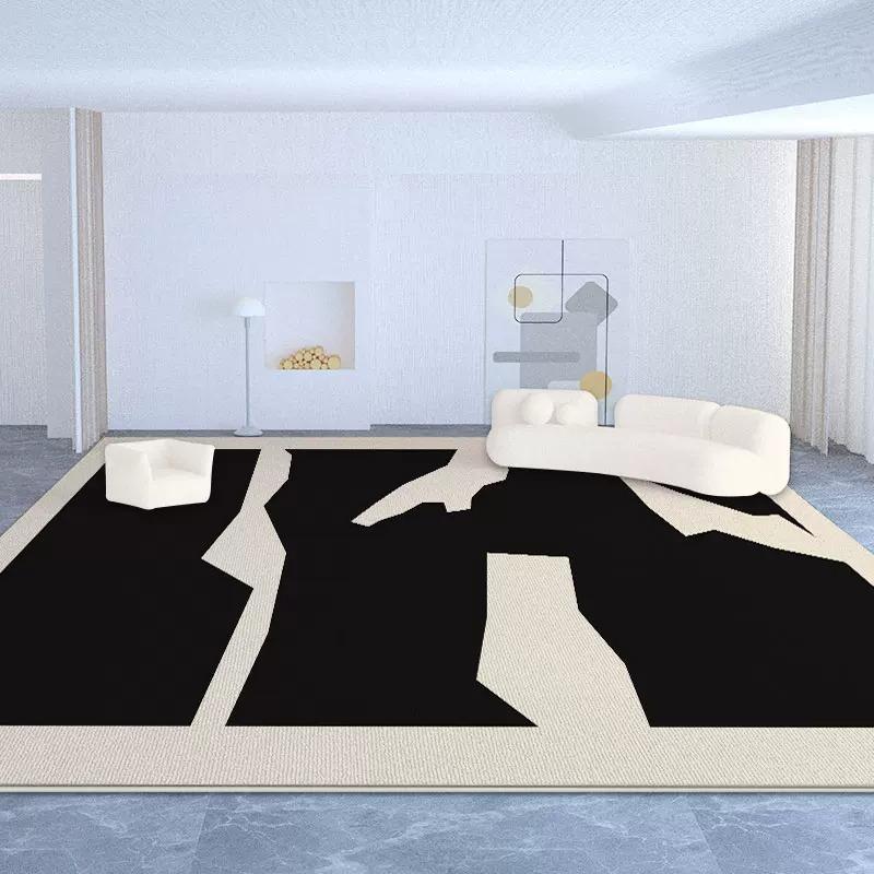 Abstract Living Room Rugs Large Area Floor Mat Short Plush Light Luxury Home Decoration Carpet Bedroom Rug Alfombra Salón Grande