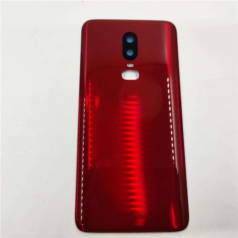 Glass Back Door Lid For OnePlus 6 Battery Cover Rear Housing Shell Panel With Camera Lens Adhesive Sticker