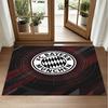 Bayern Munich Design Crystal Velvet Rug Soft Decorative Mat for Bedroom Entrance