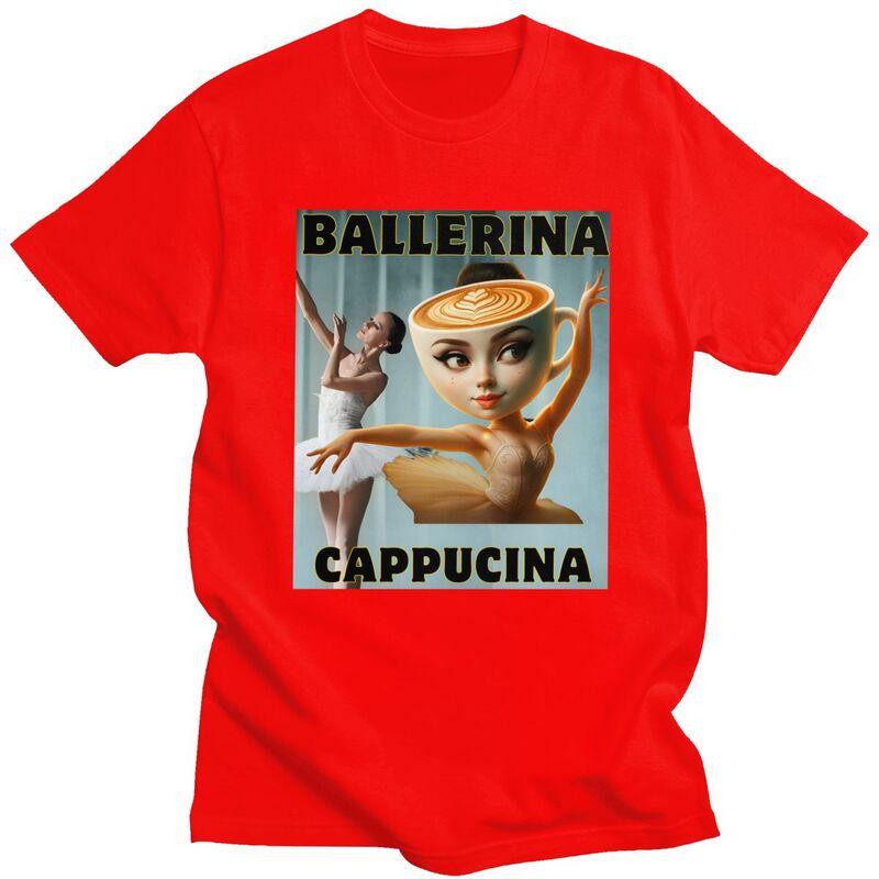 

Italian Brainrot Ballerina Cappuccina T Shirt Men Women Tshirt Streetwear Casual Graphic Tee 100 Cotton Slim Fit Clothing S