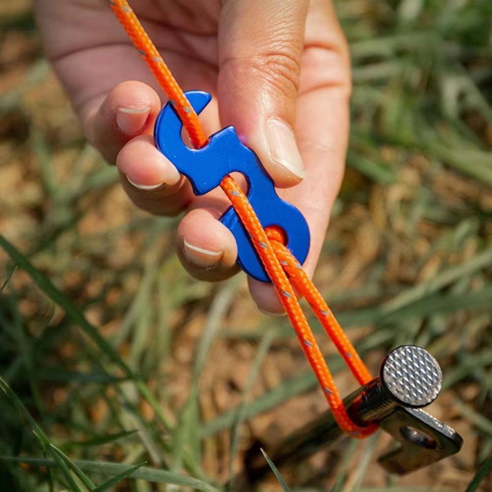 11PCS Outdoor tent three eye wind rope aluminum buckle outdoor tent fixed wind rope buckle
