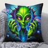 Pillowcase, 1 Unit, With Christmas Print?o Of Alien