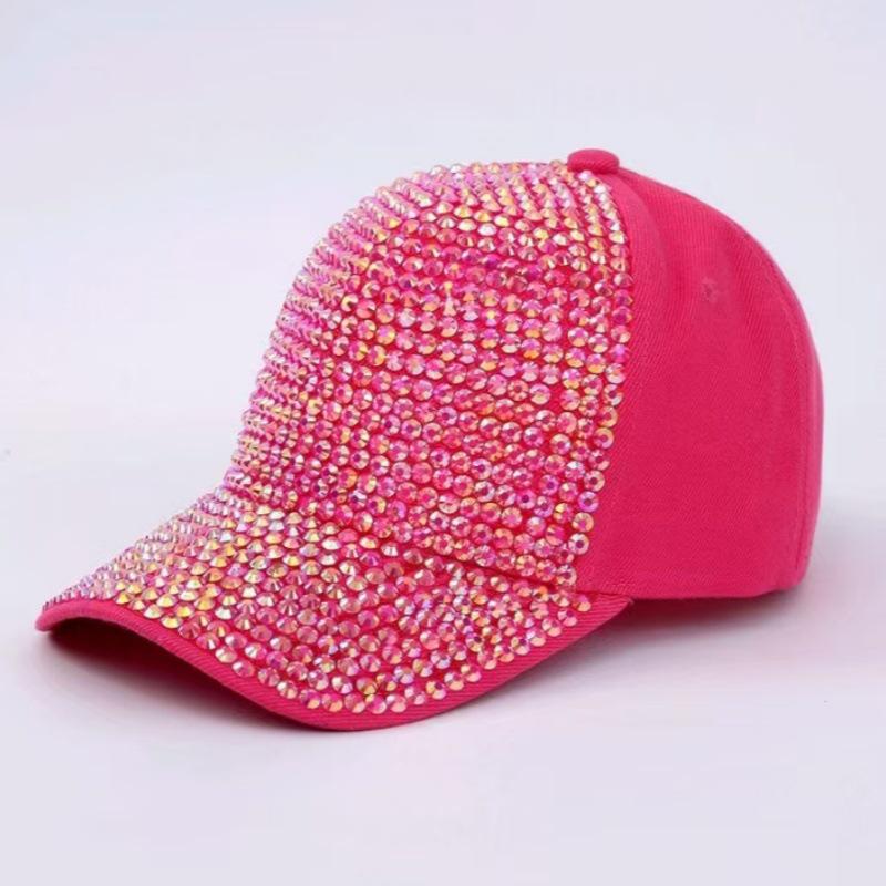 

Retro Women s Rhinestone Baseball Cap: Stylish Travel Sunscreen Hat Adjustable