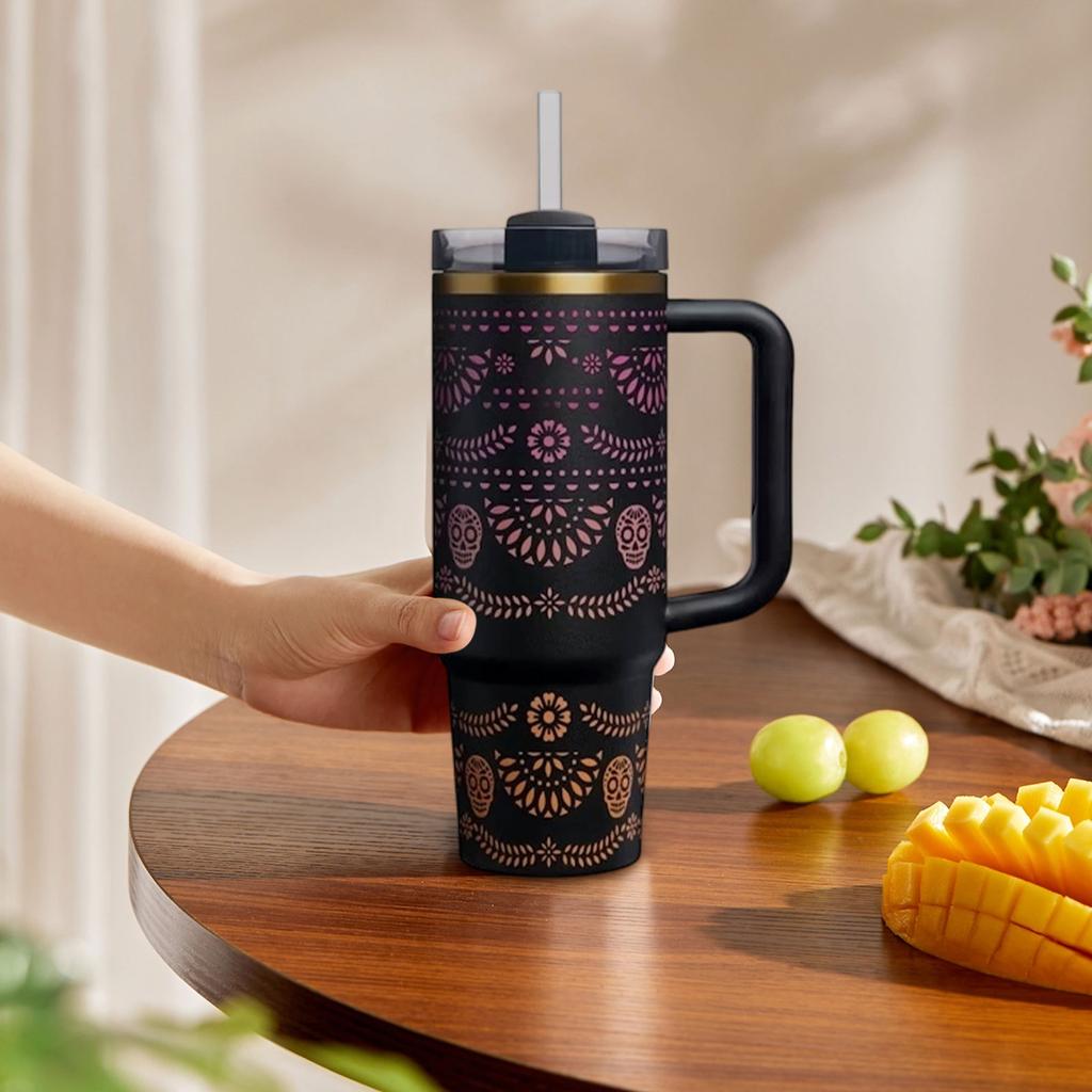 40oz Standard Packaging Portable 304 Stainless Steel Large Capacity Mug High-value Car Mug