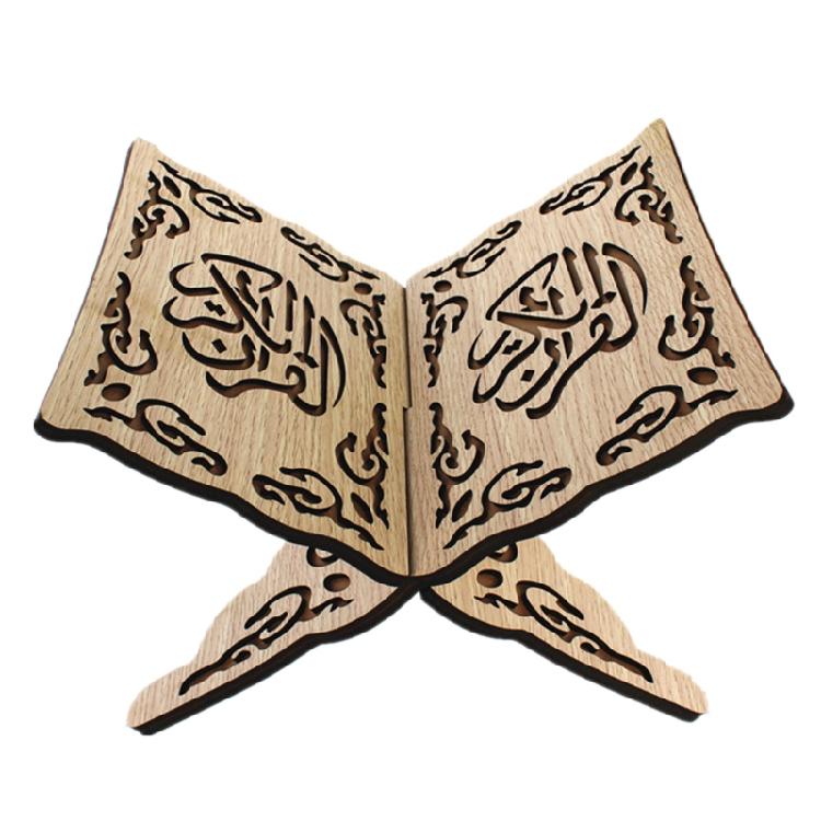 

Eid Mubarak Bookshelf Wooden Islam Bible Books Storage Display Rack Retro Stand