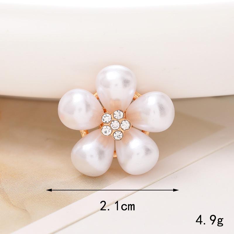 Pearl Flower Five-Petal DIY Phone Case Teardrop Clog Embellishments