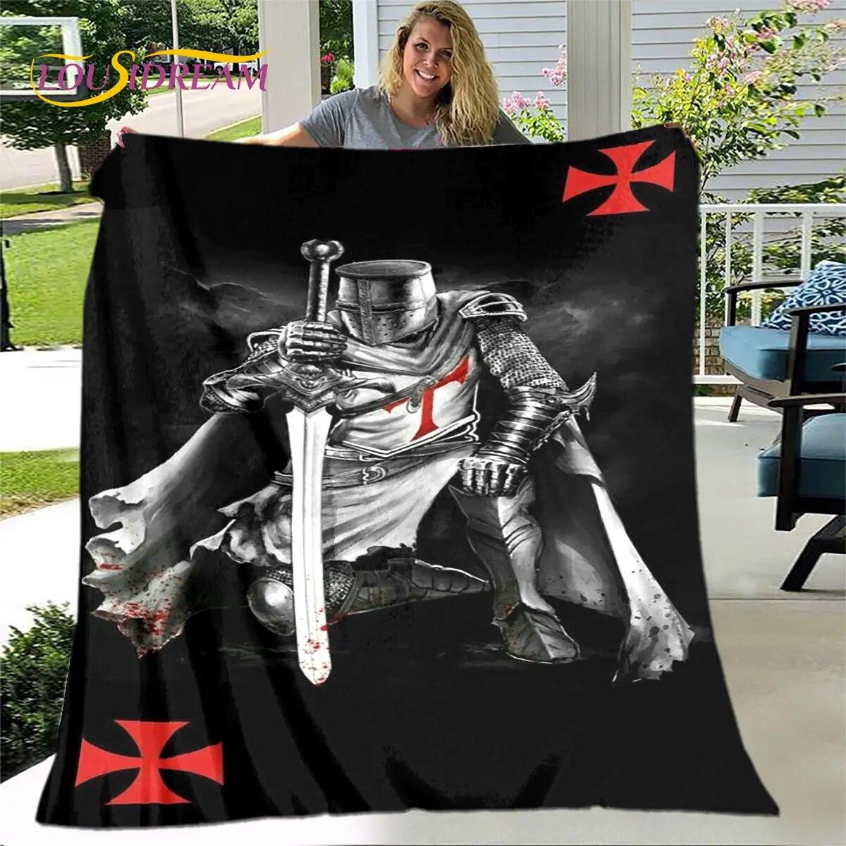 

Мягкое плюшевое одеяло с играми Cavalier Knight Templar Crusaders, фланелевое одеяло для гостиной, спальни, кровати, дивана, пикника 75x100cm (30x40inch)