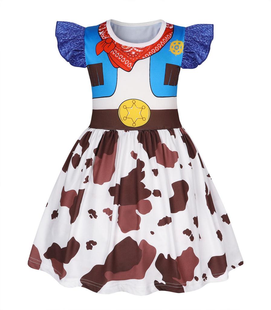 Toy Story Woody And Buzz Lightyear Cosplay Princess Dress For Kids 3-8 Years
